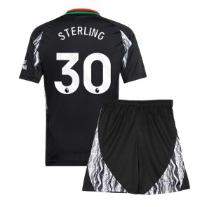 Billiga Arsenal Raheem Sterling #30 Bortatröja Barn 2024-25 Kortärmad (+ Korta byxor)